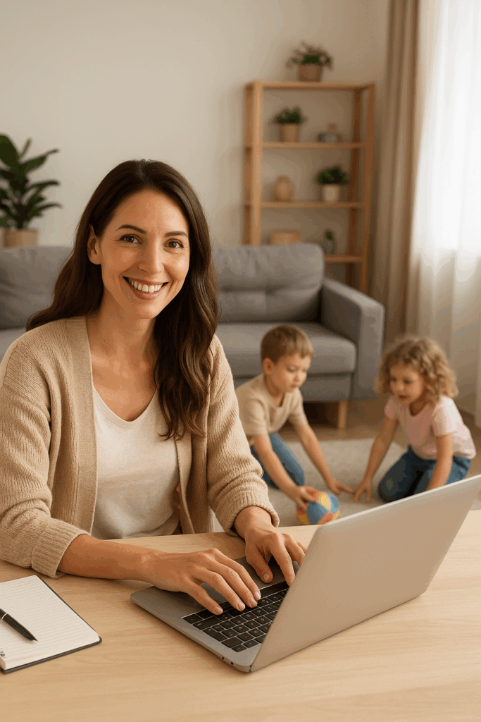 20250616_1731_Mom Blogger with Kids_simple_compose_01jxxmn0dhevmtayv26g8cgm9q