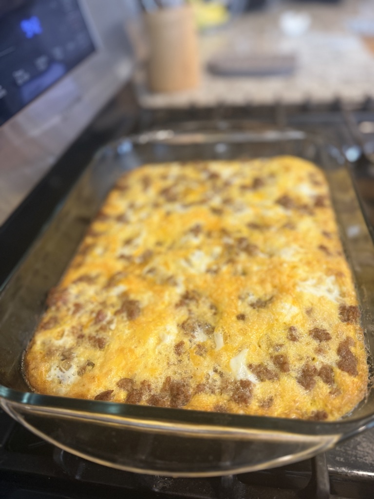 egg and sausage bake