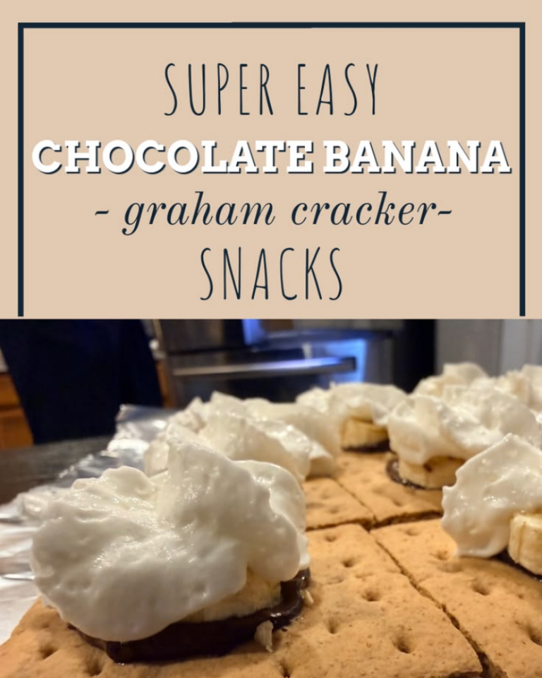 graham crackers chocolate banana and whipped cream