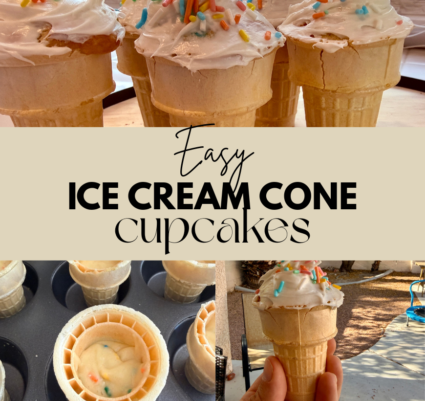 Ice Cream Cone Cupcakes (Easy Cupcake Recipe)